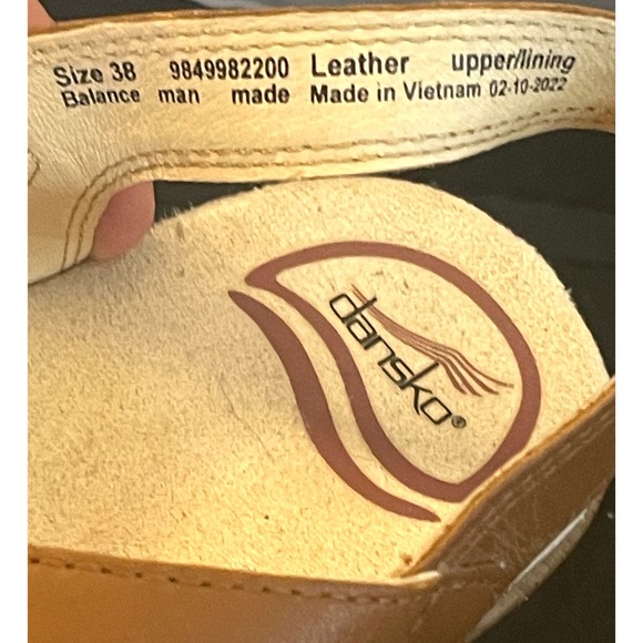 Dansko Footwear Women Leather Sandals Platform  Open Toe EU Size 38 Camel - Picture 5 of 12